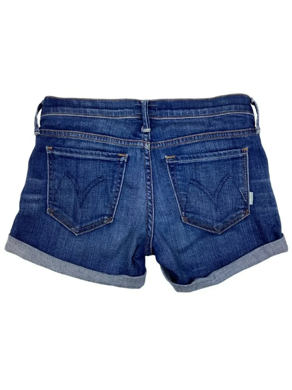 Mother Short Short Cuffed Short Blue 24 
